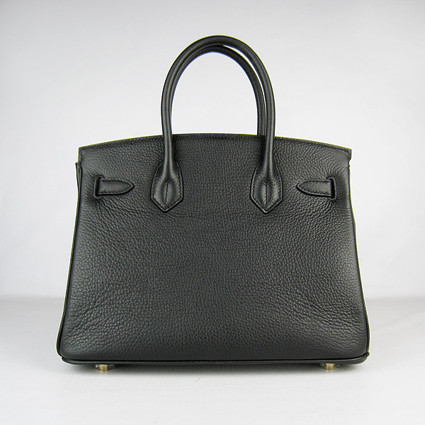 Replica Hermes Birkin 30CM Togo Leather Bag Black 6088 On Sale